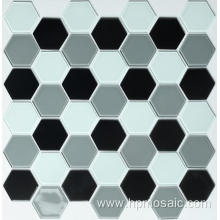 Hexagonal Glass Mosaic Background Wall